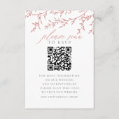 D'accompagnement Carte de boîtier du site Web mariage QR Code RSVP  (Devant)
