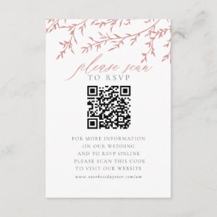 D'accompagnement Carte de boîtier du site Web mariage QR Code RSVP