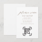 D'accompagnement Carte de boîtier du site Web mariage QR Code RSVP  (Devant / Derrière)