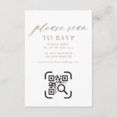 D'accompagnement Carte de boîtier du site Web mariage QR Code RSVP  (Devant)
