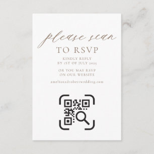 D'accompagnement Carte de boîtier du site Web mariage QR Code RSVP