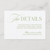 D'accompagnement Carte de boîtier du site Web Mariage Sage Green &  (Devant)