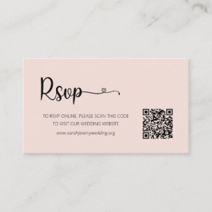 D'accompagnement Carte de boîtier du site Web RSVP de mariage Rose
