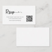 D'accompagnement Carte de boîtier du site Web RSVP de mariage simpl (Devant / Derrière)
