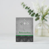 D'accompagnement Carte de boîtier Emerald Celtic Cross Noir, gris (Debout devant)