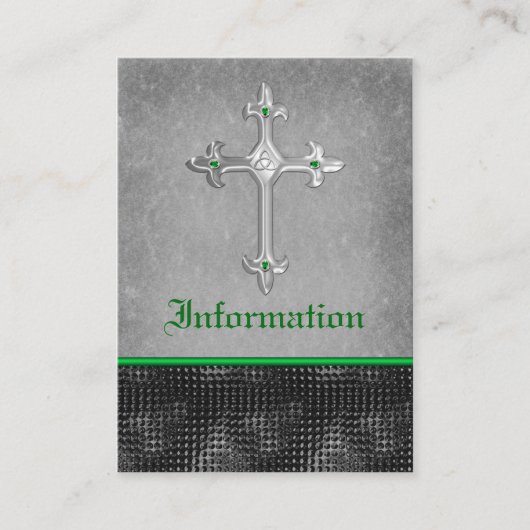 D'accompagnement Carte de boîtier Emerald Celtic Cross Noir, gris (Devant)