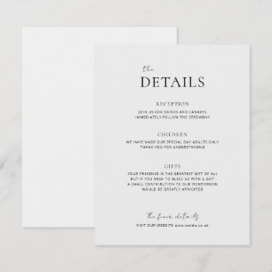 D'accompagnement Carte de boîtier EMMA Minimalist Dove Grey Détails