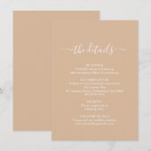 D'accompagnement Carte de boîtier en crème simple beige (Devant / Derrière)