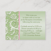 D'accompagnement Carte de boîtier en Damas rose et gris (Dos)