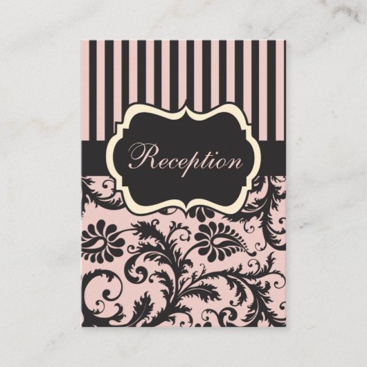 D'accompagnement Carte de boîtier en noir blanc, crème, gris Damas (Devant)