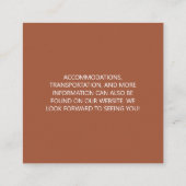 D'accompagnement Carte de boîtier en terre cuite de code QR mariage (Dos)