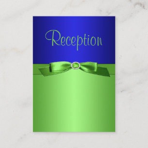 D'accompagnement Carte de boîtier en vert citron et bleu royal