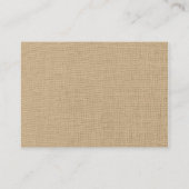 D'accompagnement Carte de boîtier Faux Burlap et dentelle (Dos)