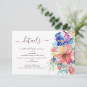 D'accompagnement Carte de boîtier Fleurs Vibrantes Bohème (Debout devant)