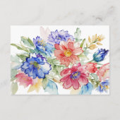 D'accompagnement Carte de boîtier Fleurs Vibrantes Bohème (Dos)