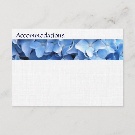 D'accompagnement Carte de boîtier Floral Blue Hydrangea (Devant)