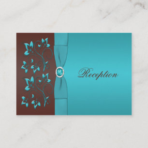 D'accompagnement Carte de boîtier floral turquoise et Brown