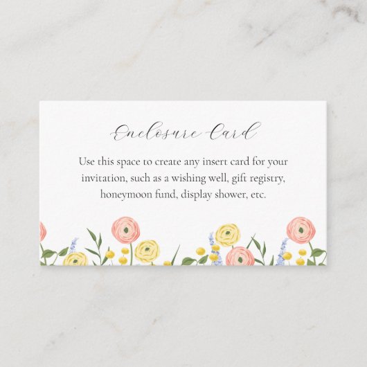 D'accompagnement Carte de boîtier florale en aquarelle romantique (Devant)