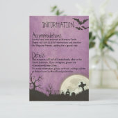 D'accompagnement Carte de boîtier Halloween pour mariage en violet (Debout devant)