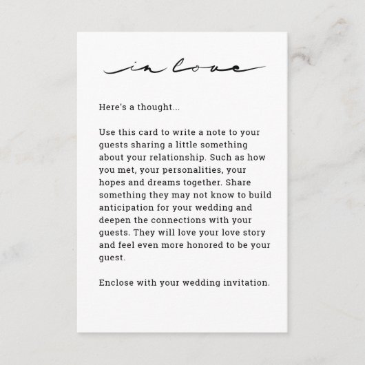 D'accompagnement Carte de boîtier "In Love" (Devant)