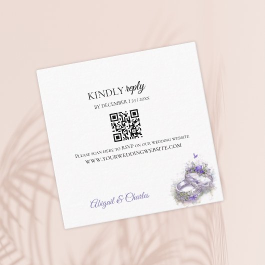 D'accompagnement Carte de boîtier lilas moderne