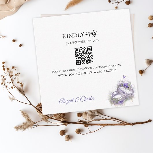 D'accompagnement Carte de boîtier lilas moderne