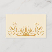 D'accompagnement Carte de boîtier Mariage à brillance solaire jaune (Dos)