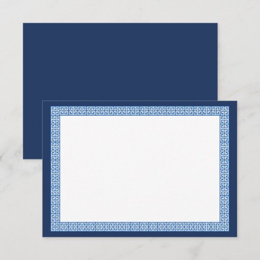 D'accompagnement Carte de boîtier Mariage à clé grecque méditerrané (Devant / Derrière)