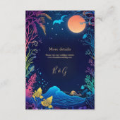 D'accompagnement carte de boîtier mariage à vibe bleue (Dos)