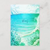 D'accompagnement carte de boîtier mariage à vibe bleue (Dos)