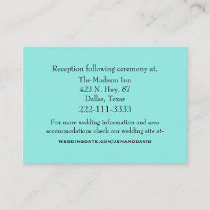 D'accompagnement Carte de boîtier Mariage Aquamarine