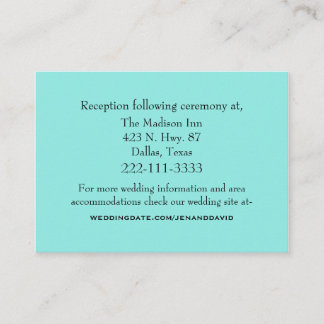 D'accompagnement Carte de boîtier Mariage Aquamarine