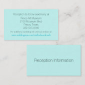 D'accompagnement Carte de boîtier Mariage Aquamarine (Devant / Derrière)