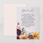 D'accompagnement Carte de boîtier Mariage Automne Elegance (Devant / Derrière)