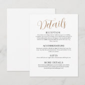 D'accompagnement Carte de boîtier Mariage blanc (Devant / Derrière)