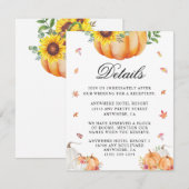 D'accompagnement Carte de boîtier Mariage Citrouille aquarelle (Devant / Derrière)