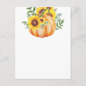 D'accompagnement Carte de boîtier Mariage Citrouille aquarelle (Dos)