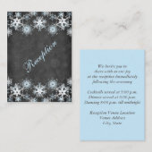 D'accompagnement Carte de boîtier Mariage cool Blue Snowy (Devant / Derrière)