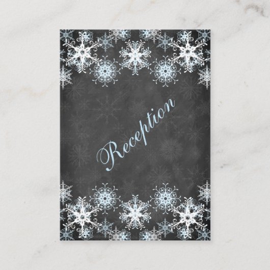 D'accompagnement Carte de boîtier Mariage cool Blue Snowy (Devant)