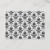 D'accompagnement Carte de boîtier Mariage damassé en noir et blanc (Dos)