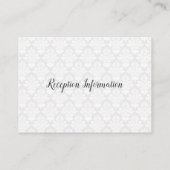 D'accompagnement Carte de boîtier Mariage damassé moderne (Dos)