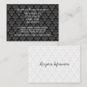 D'accompagnement Carte de boîtier Mariage damassé moderne (Devant / Derrière)