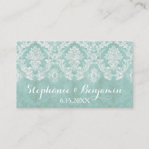 D'accompagnement Carte de boîtier Mariage damassé Russe Bleu Glace
