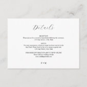 D'accompagnement Carte de boîtier mariage de calligraphie simple et (Devant)