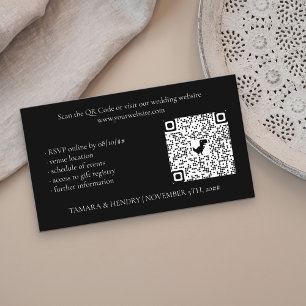 D'accompagnement Carte de boîtier Mariage de code QR RSVP en ligne