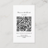 D'accompagnement Carte de boîtier Mariage de code QR RSVP moderne (Devant)