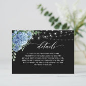 D'accompagnement Carte de boîtier Mariage de Lanterne Boho Blue Hyd (Debout devant)