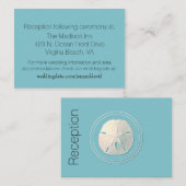 D'accompagnement Carte de boîtier Mariage de sable turquoise (Devant / Derrière)