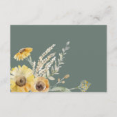 D'accompagnement Carte de boîtier Mariage de tournesol (Dos)