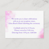 D'accompagnement Carte de boîtier mariage d'info violet orchidée (Dos)